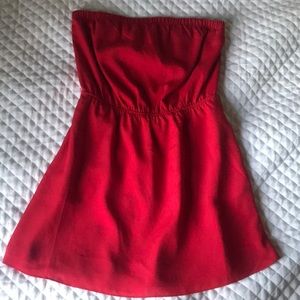 Express strapless red dress sz. S